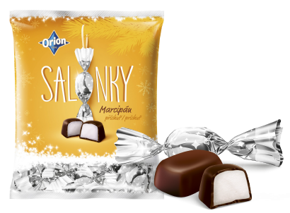 Kokosová cukrovinka máčená v kakaové polevě.