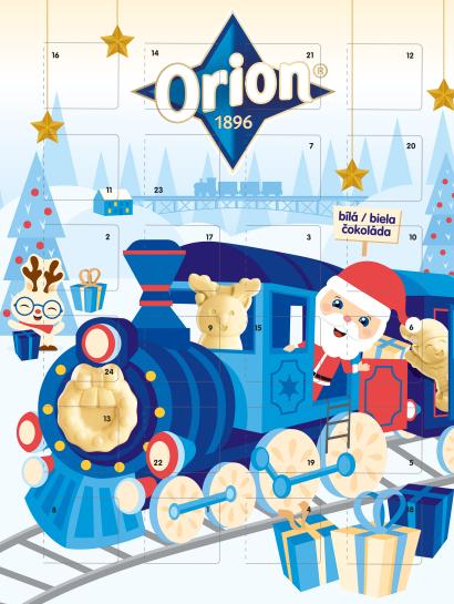 ORION Adventní kalendář bílý 85 g